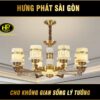 Đèn thả trần bằng đồng phòng khách 608-8