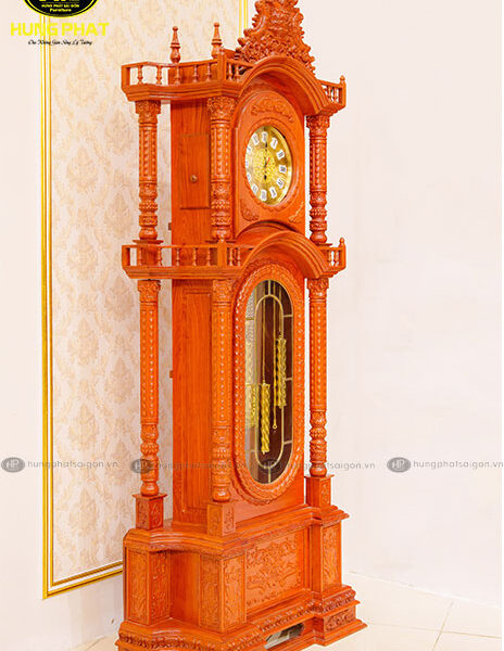 đồng hồ tứ trụ gỗ hương đá DHH-01