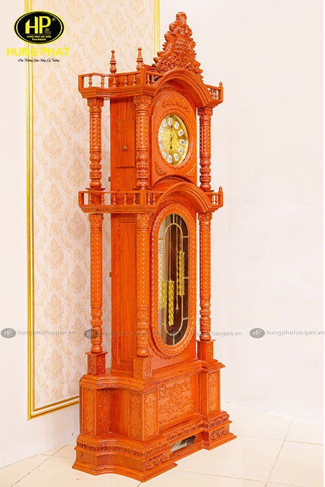 đồng hồ tứ trụ gỗ hương đá DHH-01