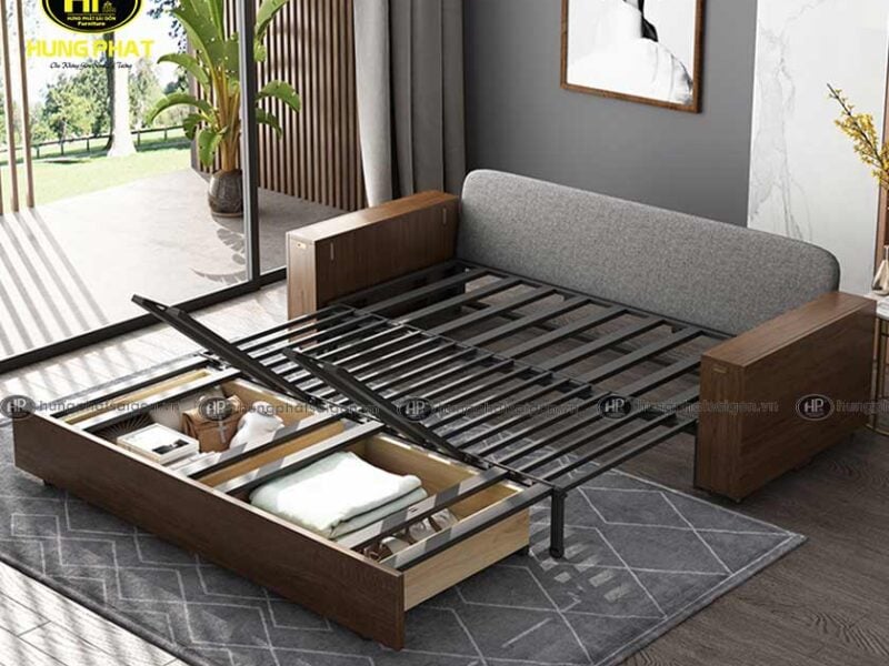 ghế sofa giường gỗ đa năng thông minh hiện đại GK-980