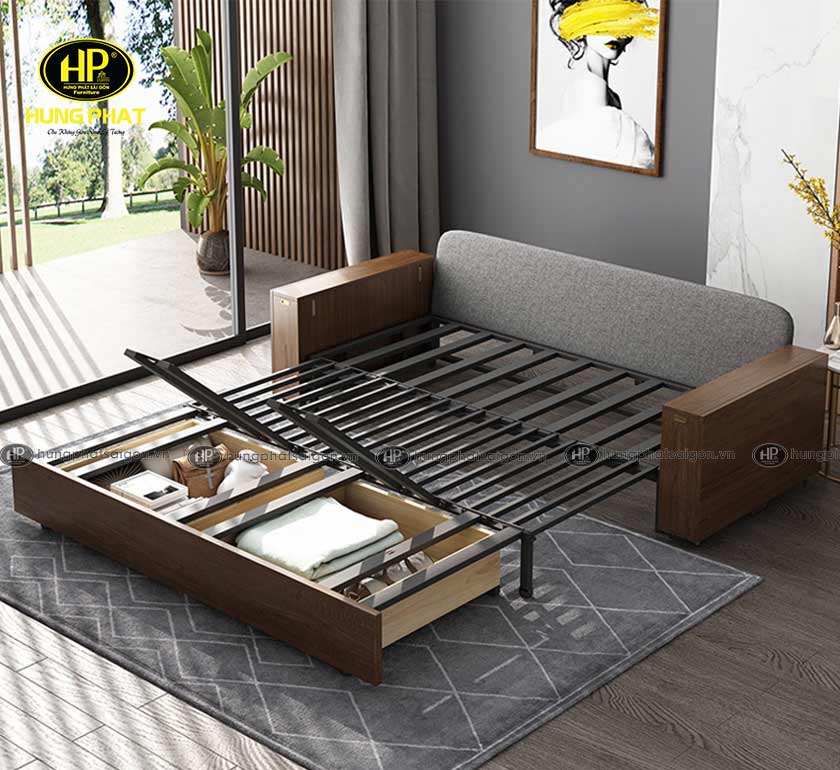 ghế sofa giường gỗ đa năng thông minh hiện đại GK-980