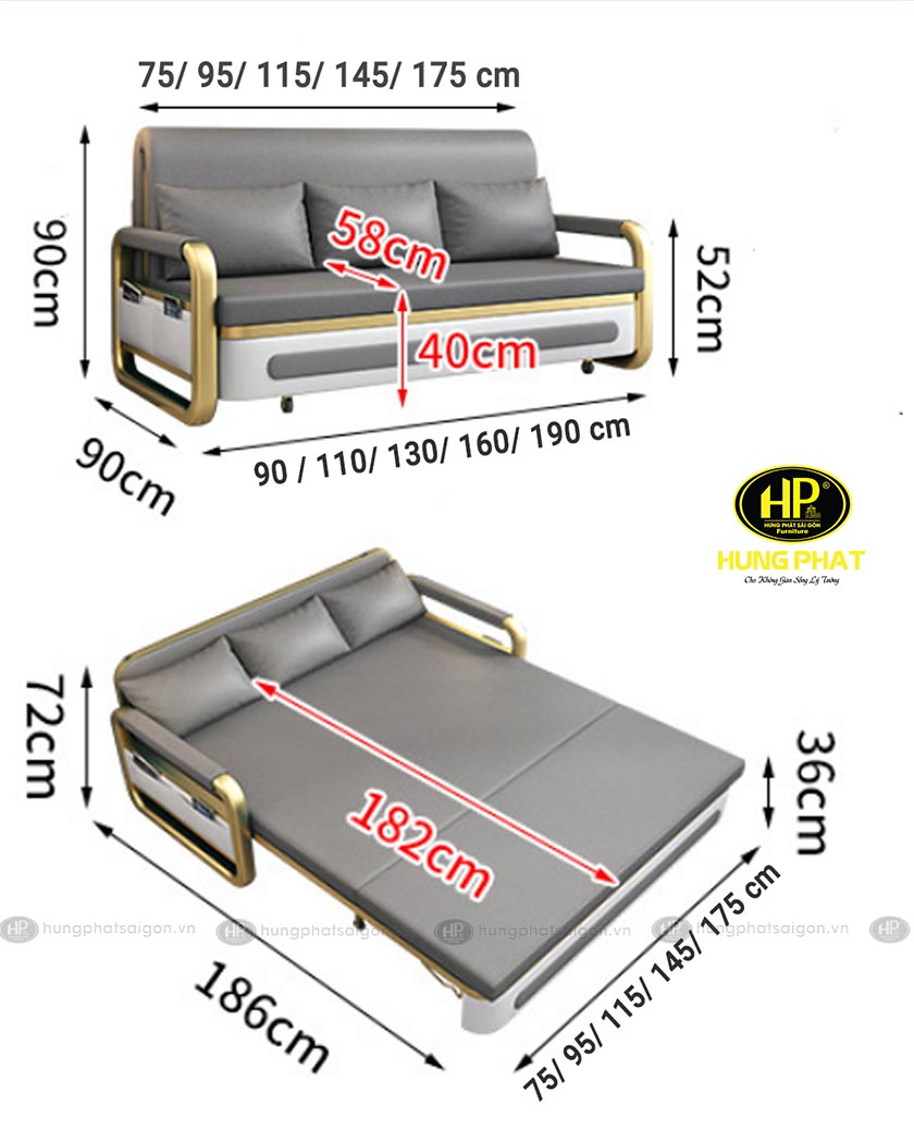 ghế sofa bed hiện đại nhập khẩu GK-9004