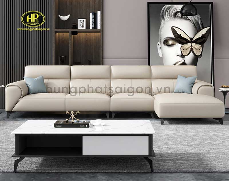 Ghế sofa góc màu kem HD-99
