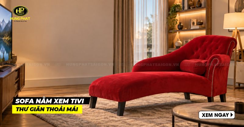 10 mẫu ghế sofa nằm xem tivi thư giãn thoải mái, giá rẻ tpHCM