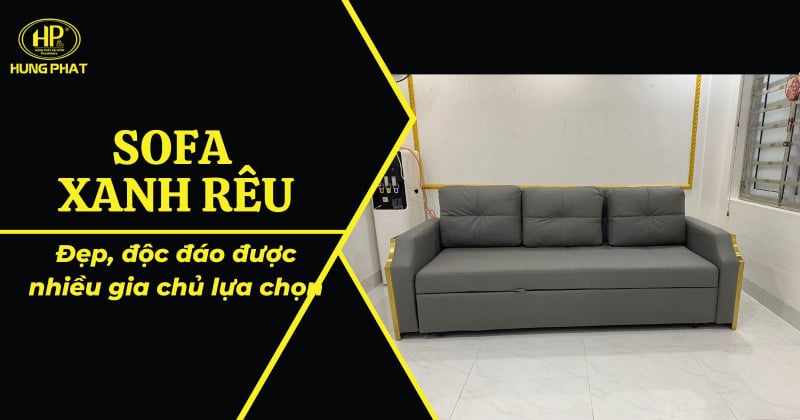 25 mẫu ghế sofa xanh rêu đẹp, độc đáo được nhiều gia chủ lựa chọn