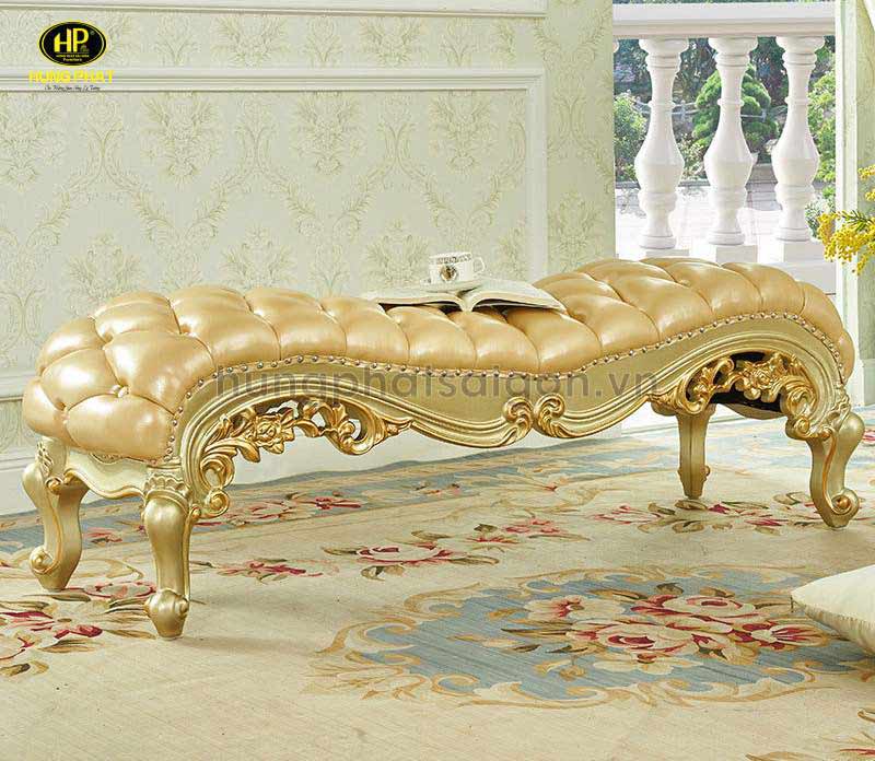 Mẫu ghế sofa chân giường tân cổ điển