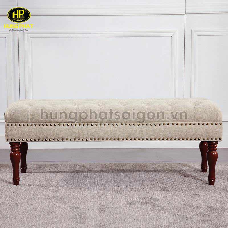 Sofa cuối giường chân gỗ