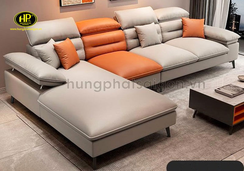 sofa da chữ l hiện đại hd-309