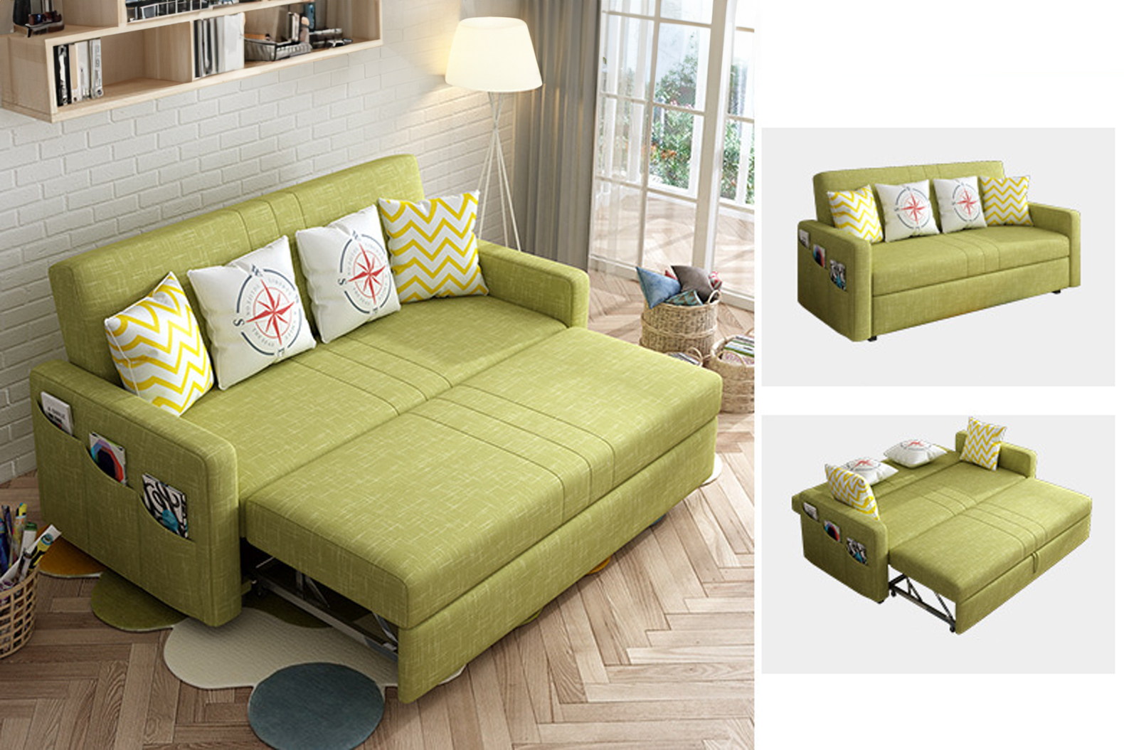 sofa giường thông minh màu xanh G-19