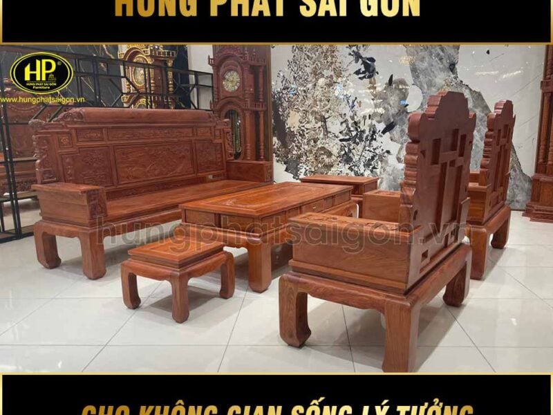 sofa gỗ chạm khắc nghinh phúc NPH-01