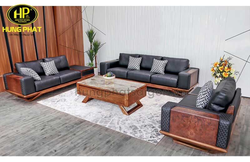 Sofa khung gỗ hs-55