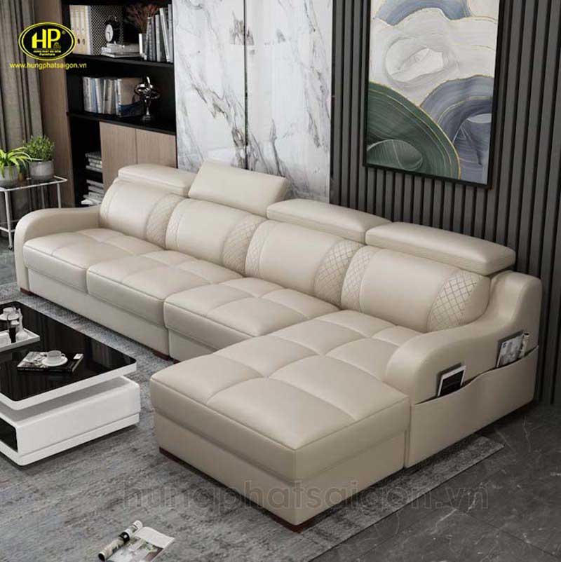 Sofa màu kem da Hàn Quốc HD-90
