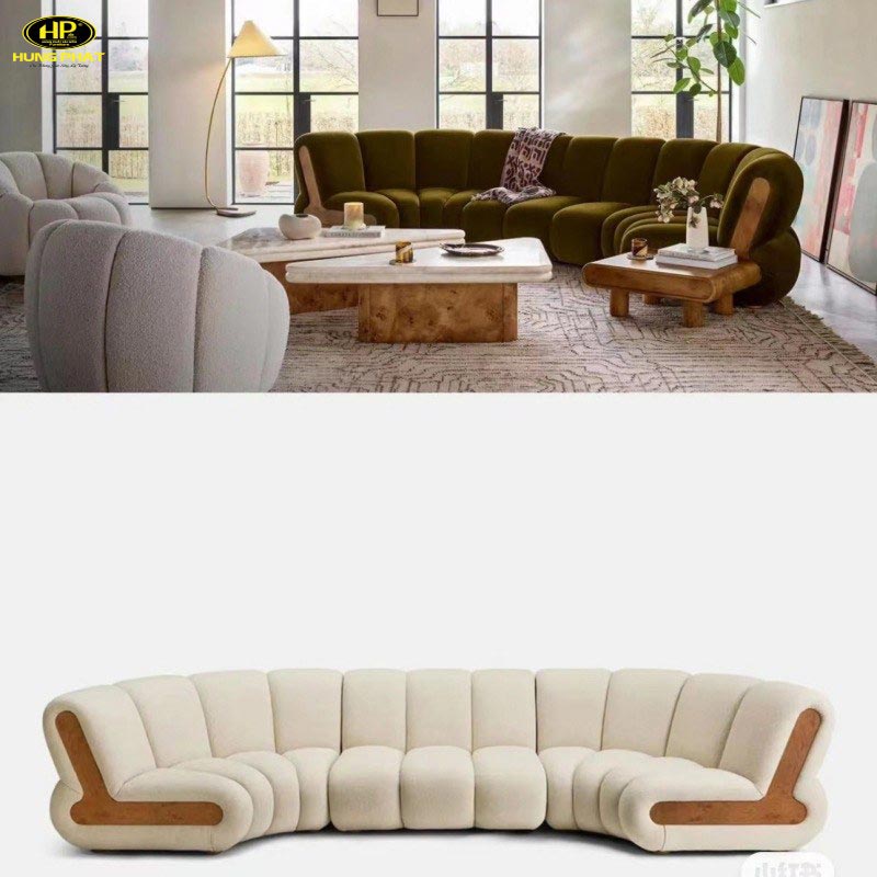 Sofa vòng cung kiểu dáng Nhật Bản