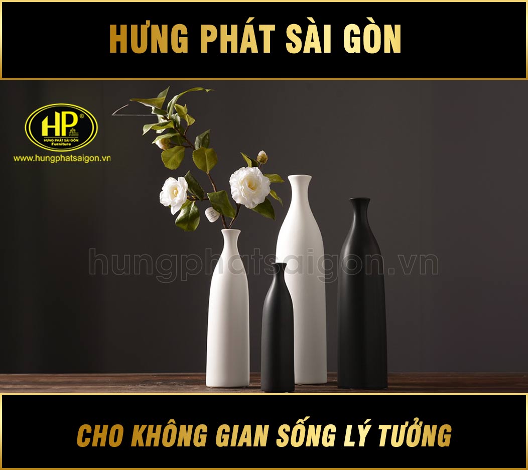 bình hoa gốm decor HP145W