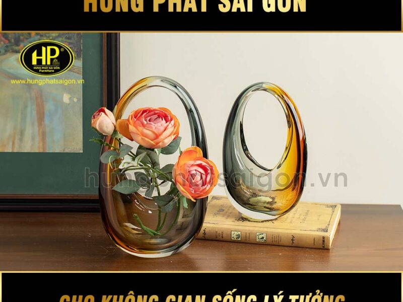 bình hoa pha lê hình giỏ xách XY-009