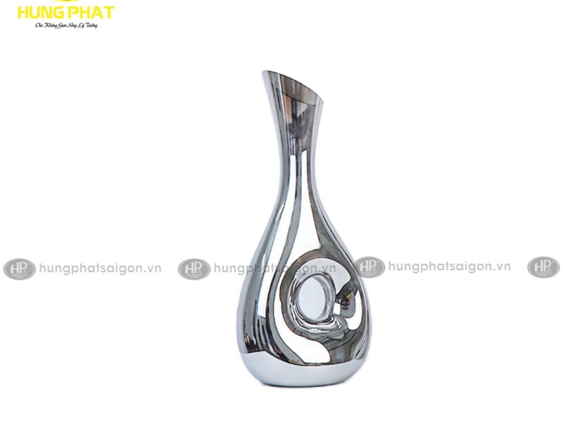 bình hoa tráng gương bạc HG2355