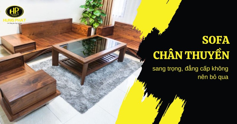 bộ ghế sofa chân thuyền