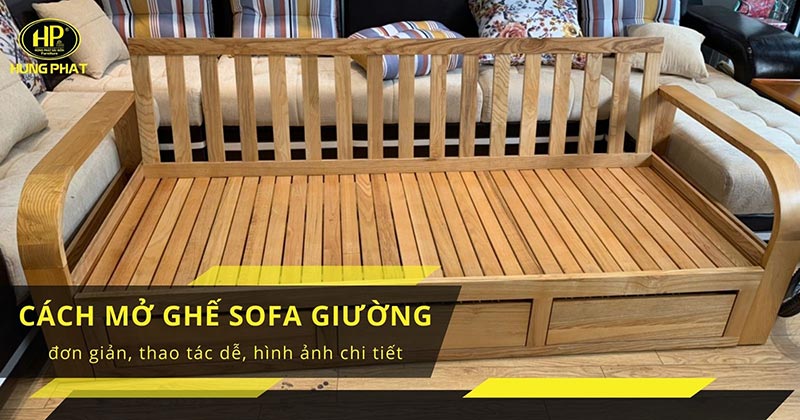 Cách mở ghế sofa giường