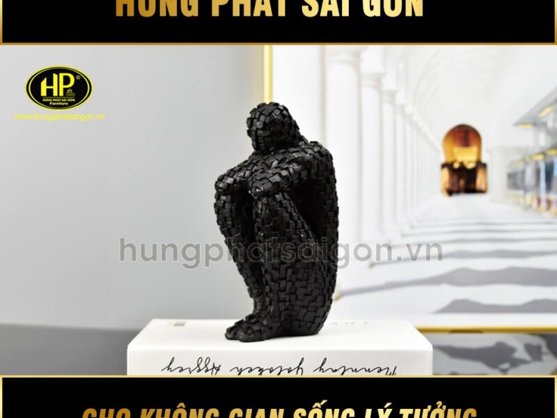 tượng decor người đàn ông đen SZ8093