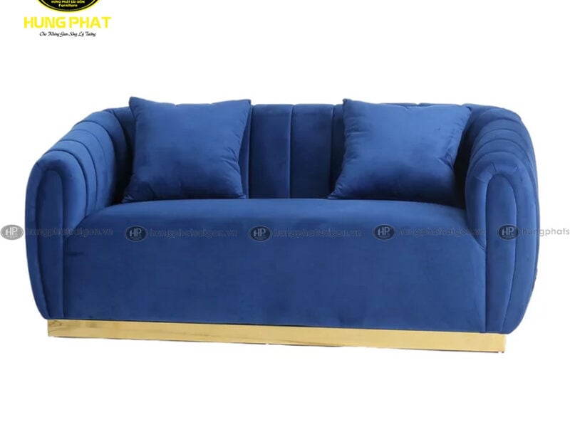 ghế sofa vải chân mạ vàng H-104