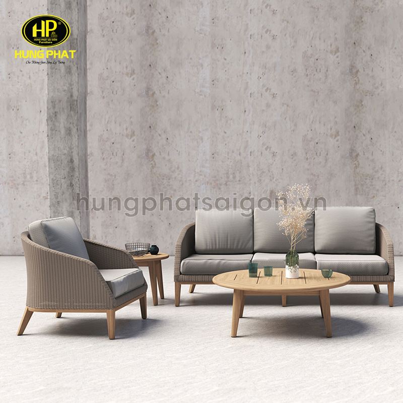 Ghế sofa nhựa giả mây