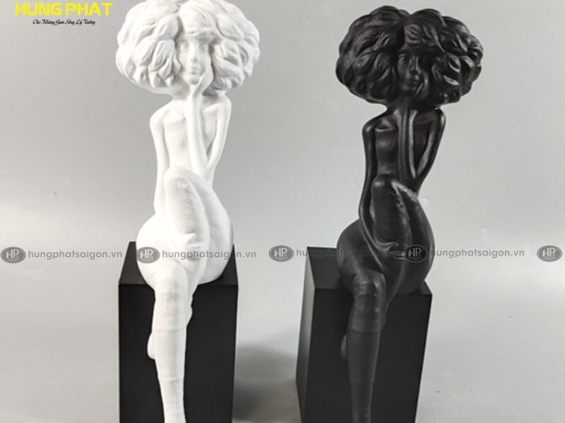 mô hình tượng cô gái decor SZ8507
