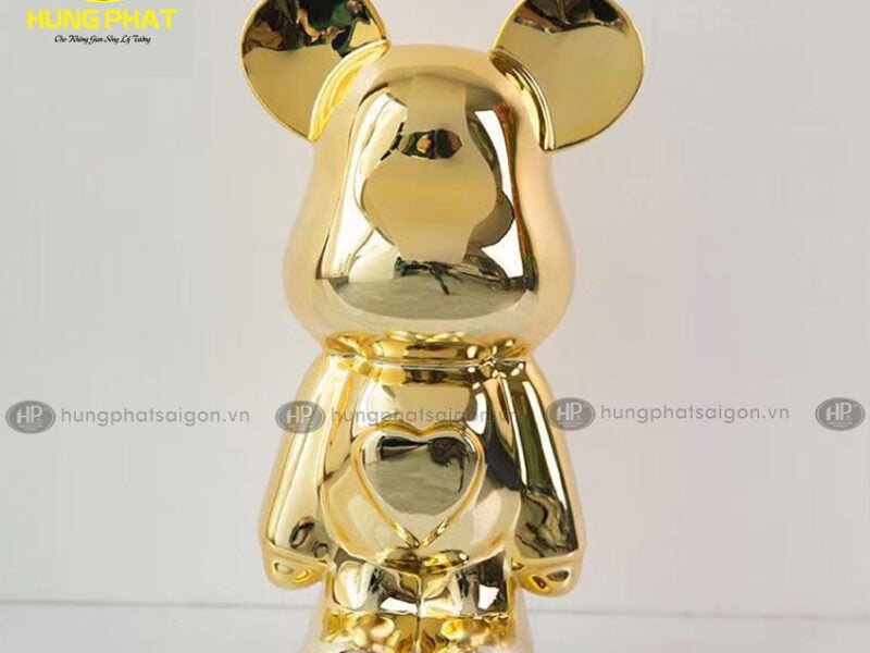 mô hình decor gấu gold SZ8728