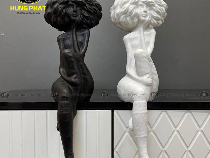 mô hình tượng decor màu đen SZ8507