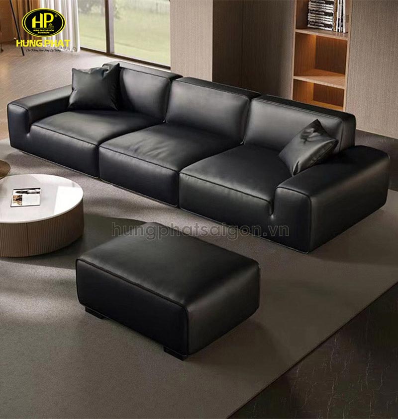 Phối màu ghế sofa da hiện đại J-19