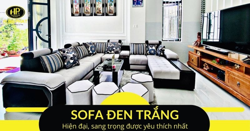 18 mẫu ghế sofa đen trắng hiện đại, sang trọng được yêu thích nhất