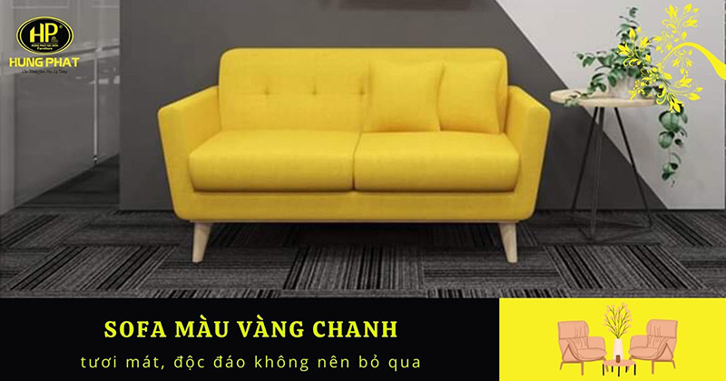 Sofa màu vàng chanh