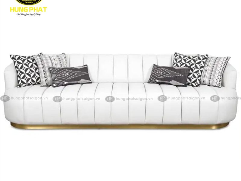 sofa phòng khách mạ vàng xước H-105