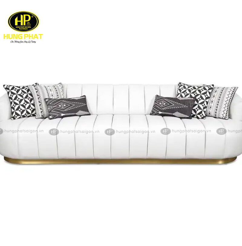 sofa phòng khách mạ vàng xước H-105