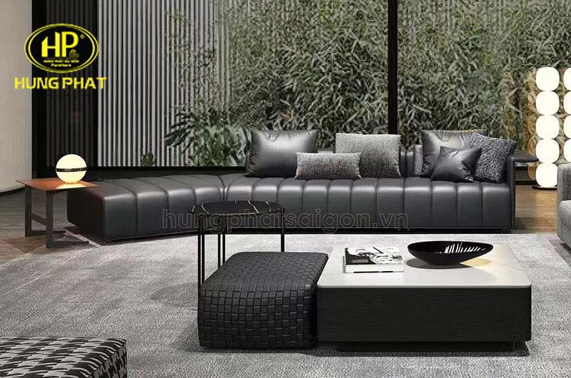 Sofa sảnh chờ da hiện đại J-11