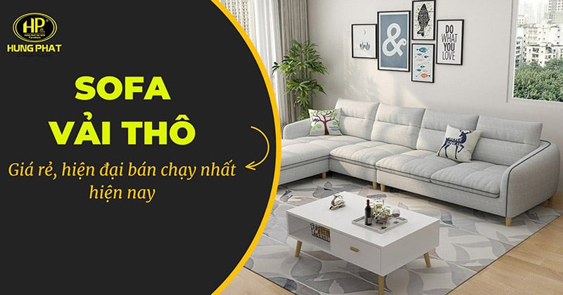 Sofa vải thô