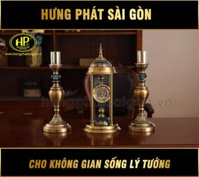 tháp đồng hồ và nến để bàn XY-003