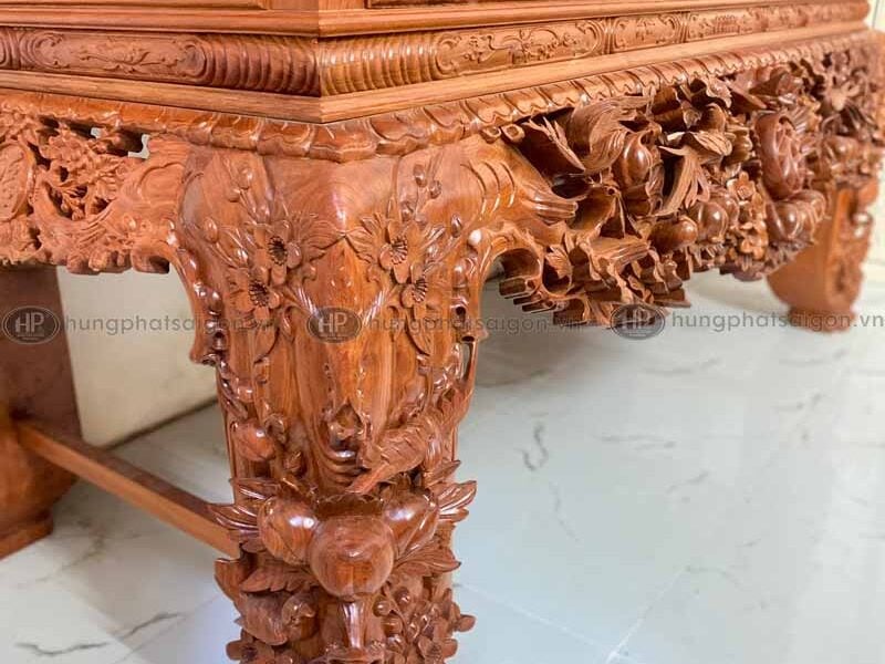 Trọn BộSập Thờ Lá Cây Gỗ Hương Đá STH-24