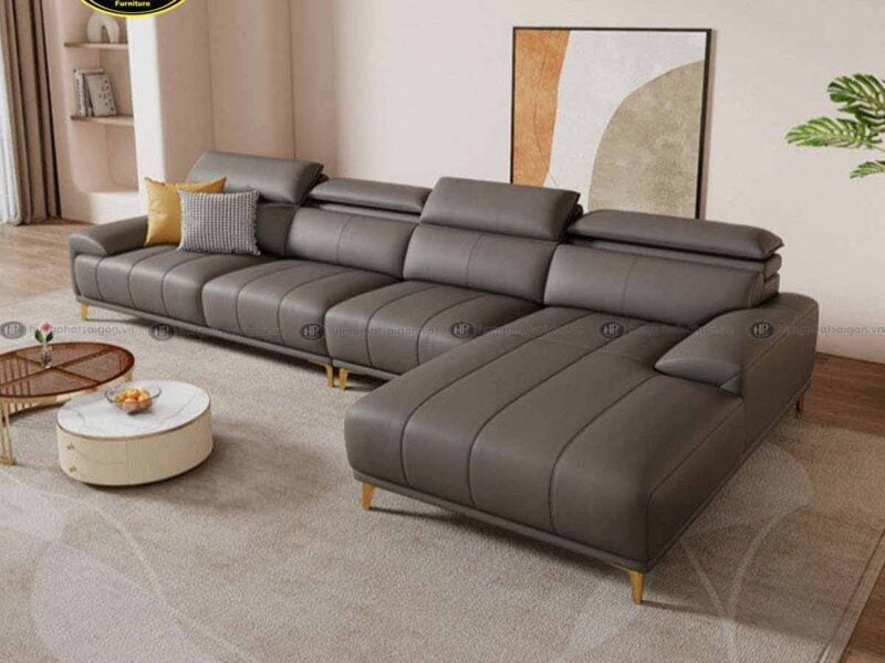 Ghế sofa da góc L cao cấp HD-108