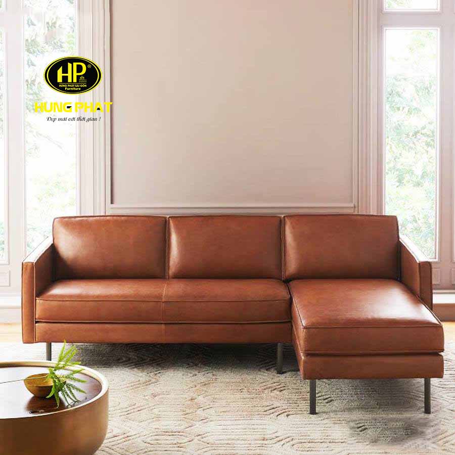 Ghế sofa góc da đơn giản H-67