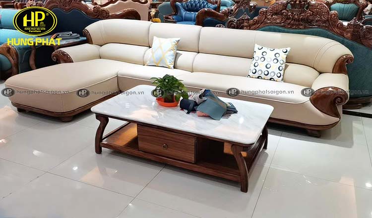 Ghế sofa góc gỗ mun Nam Phi WJ131