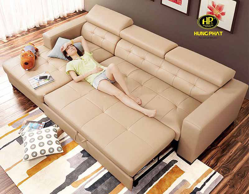 Sofa Giường Kéo Chất Liệu Da Mã G-06