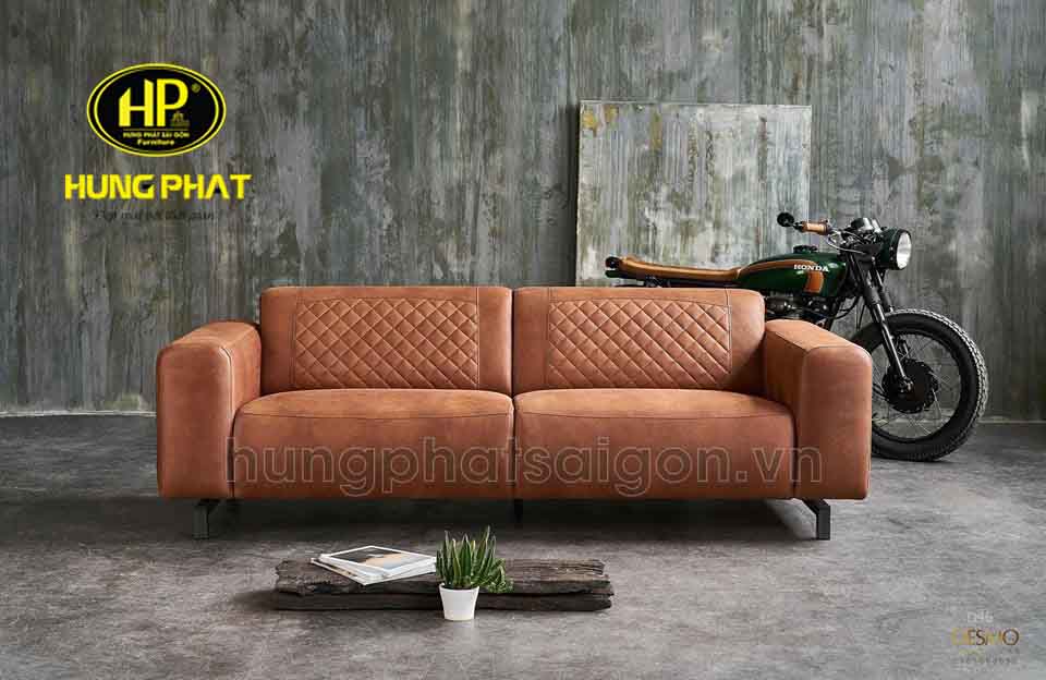 sofa băng chất liệu da H-238