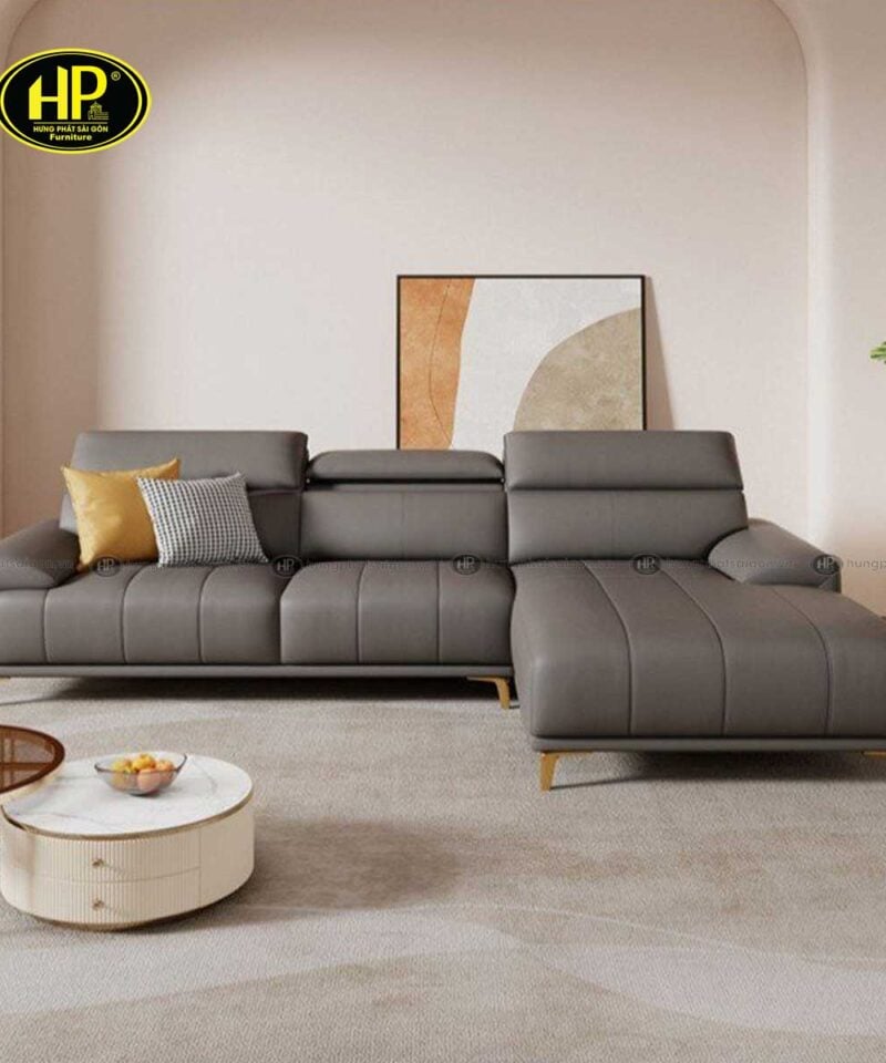 sofa da góc L cao cấp HD-108