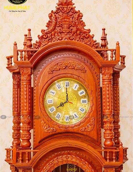 đồng hồ gỗ hương đá DHH-02