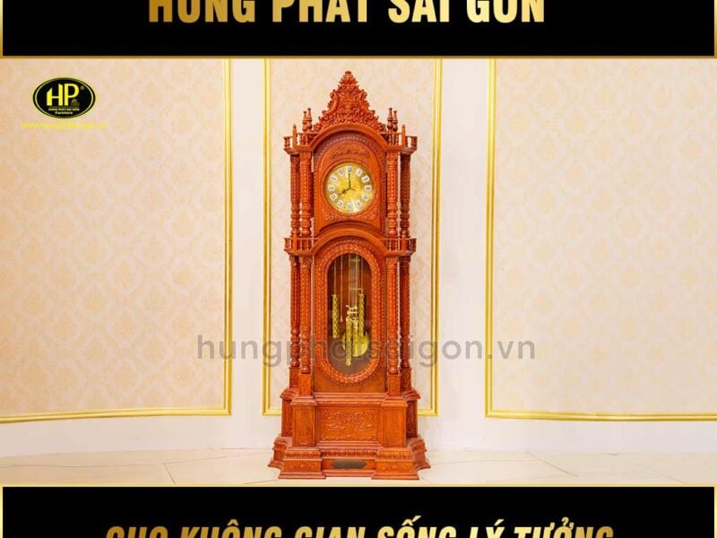 đồng hồ tứ trụ gỗ hương đá cao cấp DHH-02