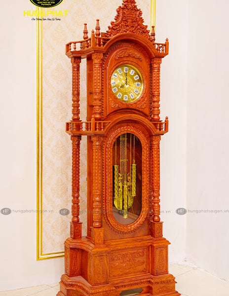 đồng hồ gỗ hương đá cao cấp DHH-02