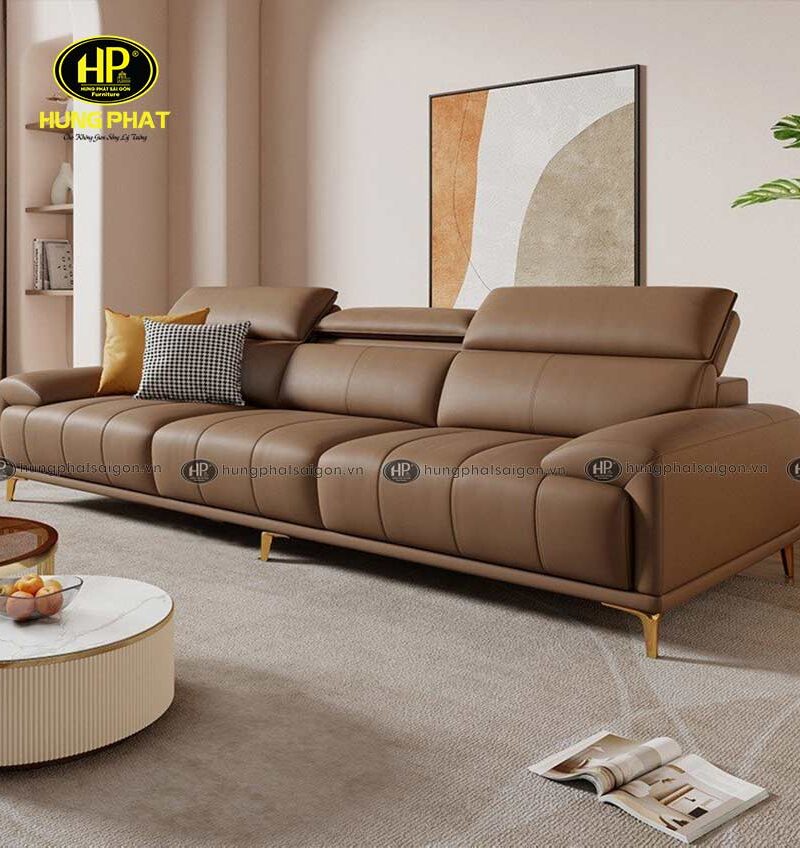 ghế sofa da phòng khách hiện đại H-17