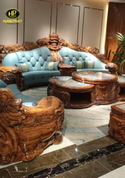 sofa tân cổ điển cao cấp gỗ mun KW-888