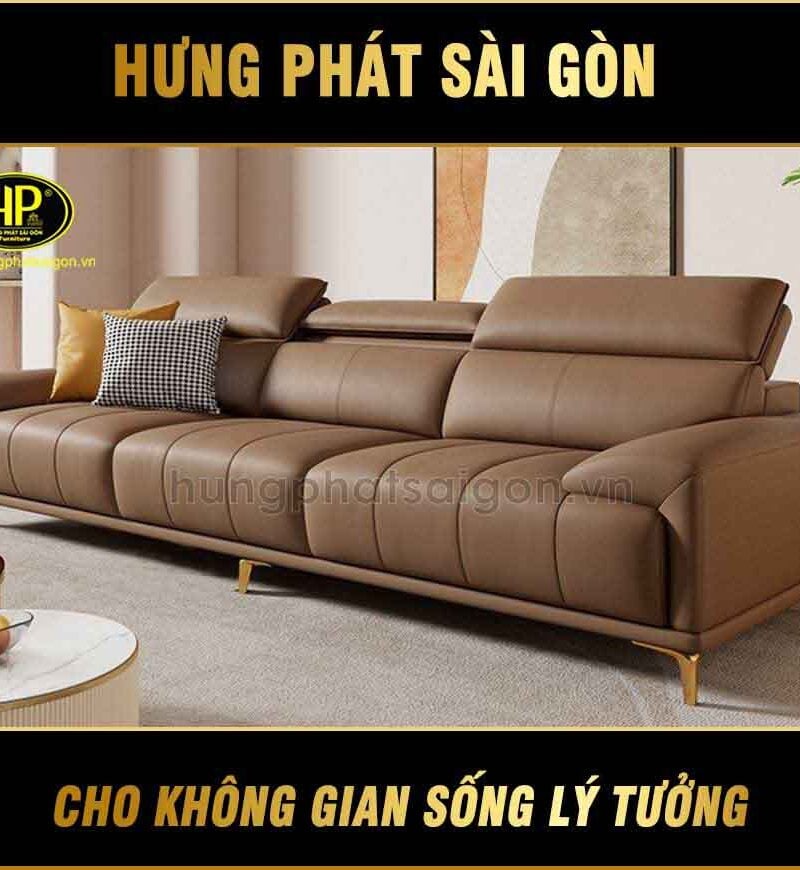 ghế sofa băng da phòng khách H-17