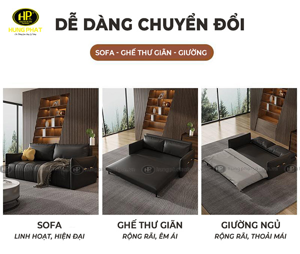sofa bật ra thành giường hiện đại cao cấp GD-27